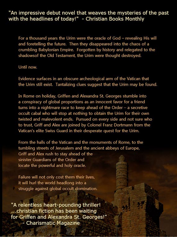 Urim inspirational thriller book cover